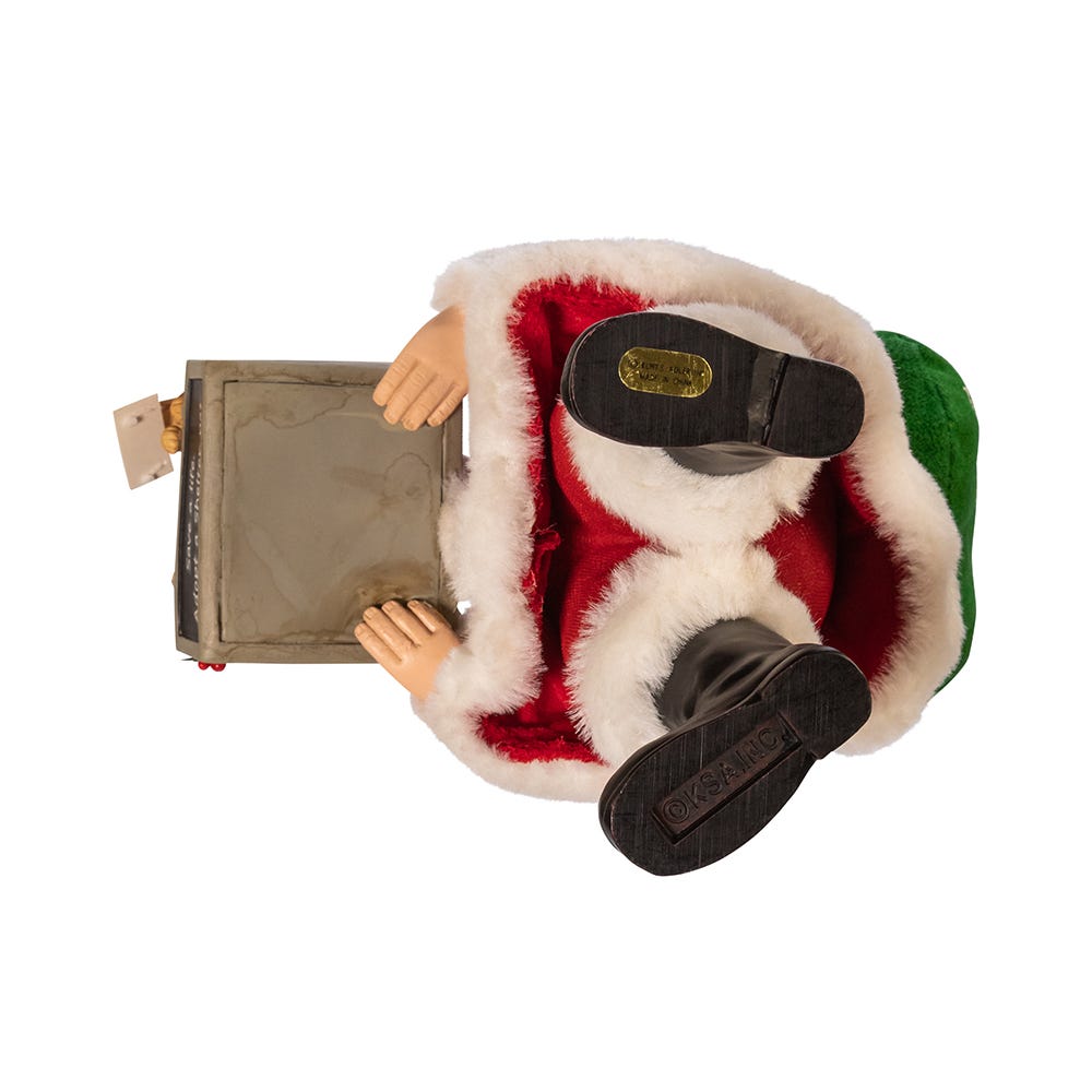 Kurt Adler 10.5-Inch Fabriché™ Adopt-a-Pet Santa with Dog, 2 Piece Set